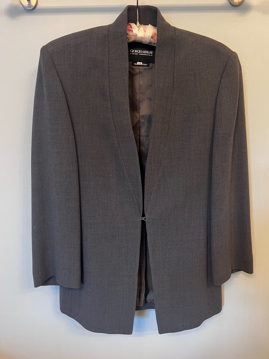 Giorgio Armani Jackets & Blazers - Vintage Giorgio Armani Charcoal Gray Wool Blazer - Vestimenta Spa Size 42